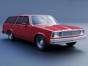 Chevrolet Malibu Wagon 1980 Modèles 3D en vedette