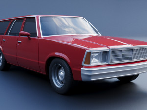 Chevrolet Malibu Wagon 1980 Modèles 3D en vedette