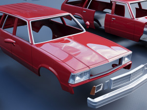 Chevrolet Malibu Wagon 1980 Modèles 3D en vedette
