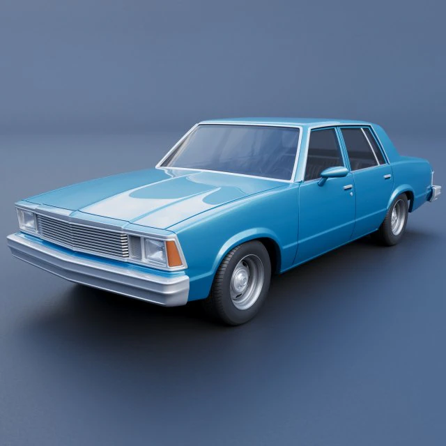 Chevrolet Malibu Malibu 4 Door 1981 3D Print Model .c4d .max .obj .3ds .fbx .stl .blend 