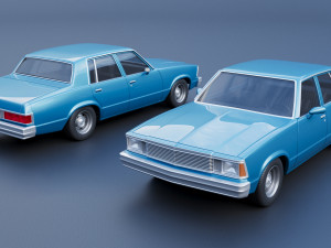 Chevrolet Malibu Malibu 4 Door 1981 Model Cetak 3D