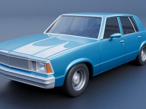 Chevrolet Malibu Malibu 4 Door 1981 Model Cetak 3D