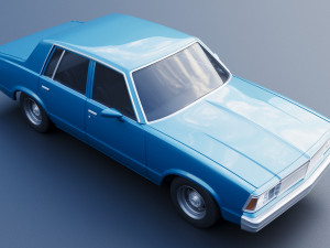 Chevrolet Malibu Malibu 4 Door 1981 Model Cetak 3D