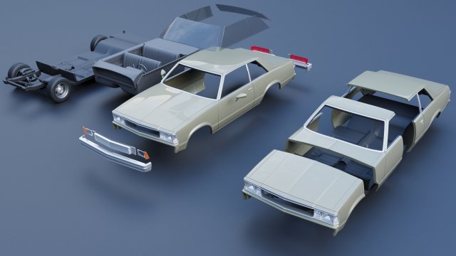 Download Chevrolet Malibu Coupe 1981 3D Model
