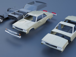 Chevrolet Malibu Coupe 1981 3D Baskı Modeli