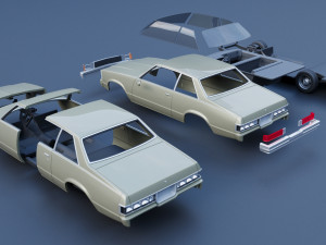 Chevrolet Malibu Coupe 1981 3D Baskı Modeli