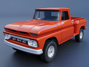 Pick-up GMC Stepside del 1965 Modello di stampa 3D