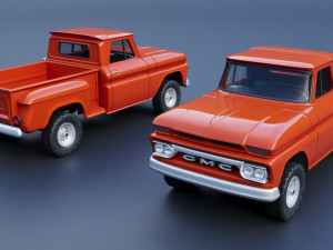 GMC Stepside Pickup 1965 3D Print Model
