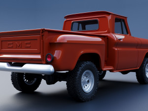 GMC Stepside Pickup 1965 3D Print Model