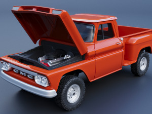 GMC Stepside Pickup 1965 3D Print Model