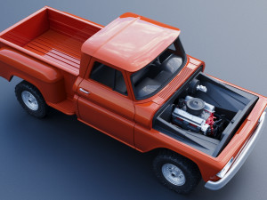GMC Stepside Pickup 1965 3D Print Model