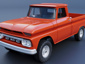 GMC Stepside Pickup 1965 3D Print Model