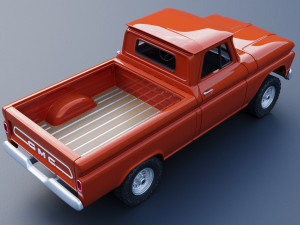GMC Stepside Pickup 1965 3D Print Model