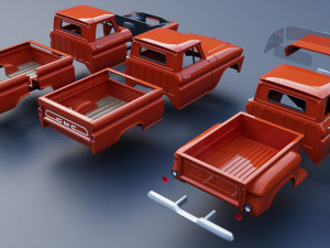 GMC Stepside Pickup 1965 3D Print Model