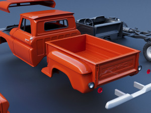 GMC Stepside Pickup 1965 3D Print Model