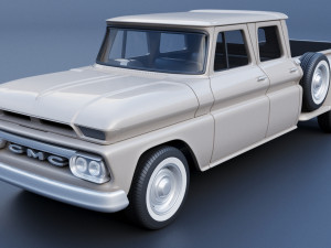 GMC Crew Cab Pickup 1965 3D Baskı Modeli