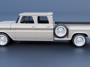 GMC Crew Cab Pickup 1965 3D Baskı Modeli