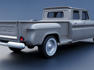 GMC Crew Cab Pickup 1965 3D Baskı Modeli