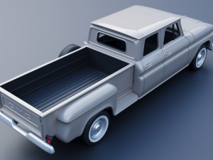 GMC Crew Cab Pickup 1965 3D Baskı Modeli