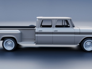 GMC Crew Cab Pickup 1965 3D Baskı Modeli