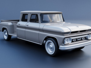 GMC Crew Cab Pickup 1965 3D Baskı Modeli
