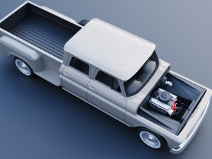 GMC Crew Cab Pickup 1965 3D Baskı Modeli