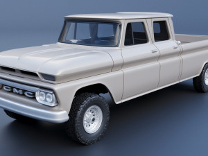 GMC Crew Cab Pickup 1965 3D Baskı Modeli