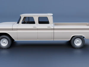 GMC Crew Cab Pickup 1965 3D Print Model