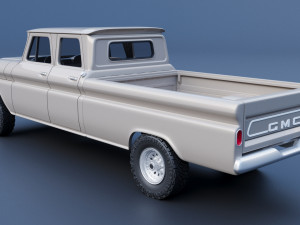 GMC Crew Cab Pickup 1965 3D Baskı Modeli
