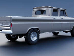 GMC Crew Cab Pickup 1965 3D Baskı Modeli