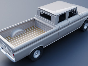 GMC Crew Cab Pickup 1965 3D Baskı Modeli