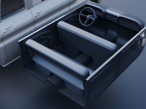 GMC Crew Cab Pickup 1965 3D Print Model