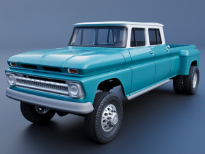 Chevrolet K10 Crew Cab 1965 3D Print Model