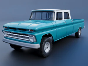 Chevrolet K10 Crew Cab 1965 3D Print Model