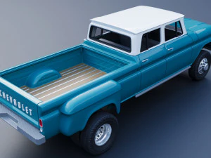 Chevrolet K10 Crew Cab 1965 3D Print Model