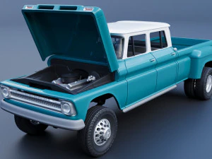 Chevrolet K10 Crew Cab 1965 3D Print Model