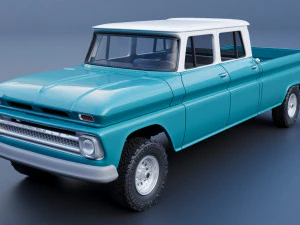 Chevrolet K10 Crew Cab 1965 3D Print Model