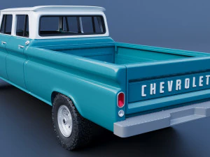 Chevrolet K10 Crew Cab 1965 3D Print Model