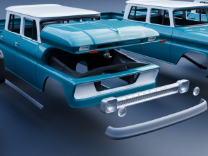 Chevrolet K10 Crew Cab 1965 3D-printmodel