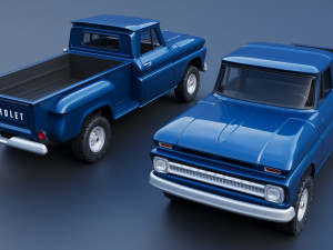 Chevrolet K20 Long Bed 1965 3D Print Model