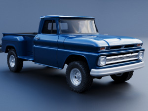 Chevrolet K20 Long Bed 1965 3D Print Model