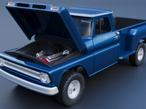 Chevrolet K20 Long Bed 1965 3D Print Model