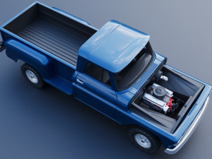 Chevrolet K20 Long Bed 1965 3D Print Model