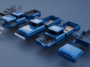 Chevrolet K20 Long Bed 1965 3D Print Model