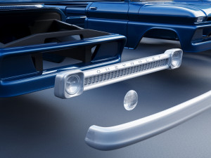 Chevrolet K20 Long Bed 1965 3D Print Model