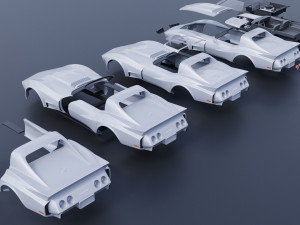 Chevrolet - Corvette Greenwood Sebring GT Modelo de Impressão 3D