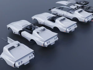 Chevrolet - Corvette Greenwood Sebring GT 3D Print Model