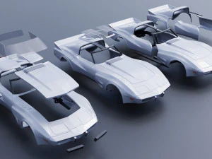 Chevrolet - Corvette Greenwood Sebring GT 3D Print Model