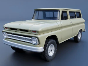 Chevrolet Banliy&ouml; 1965 3D Baskı Modeli