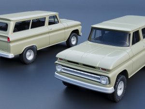 Chevrolet Suburban 1965 Modelo de Impressão 3D